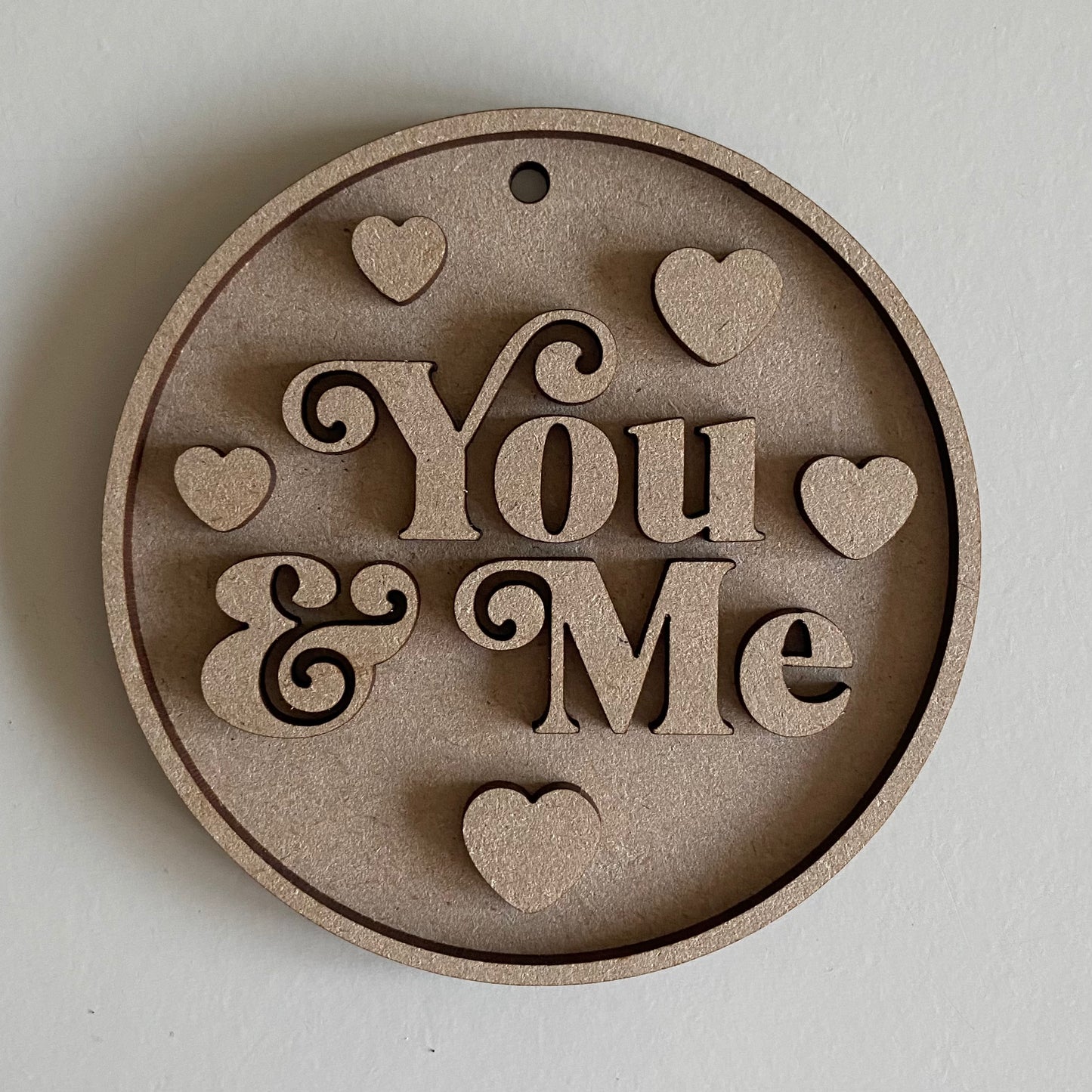 10cm You & Me Round Bauble