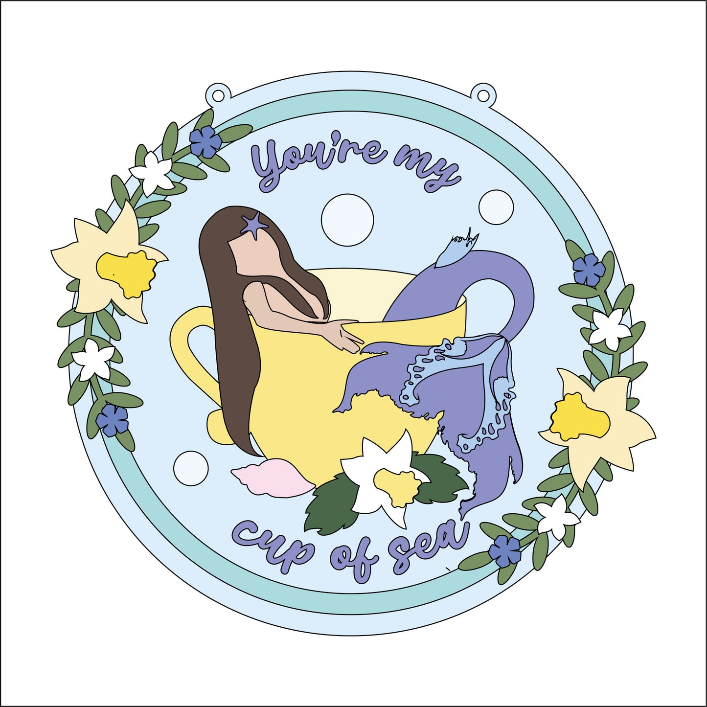 20cm Cup Of Sea Spring Mermaid Sign