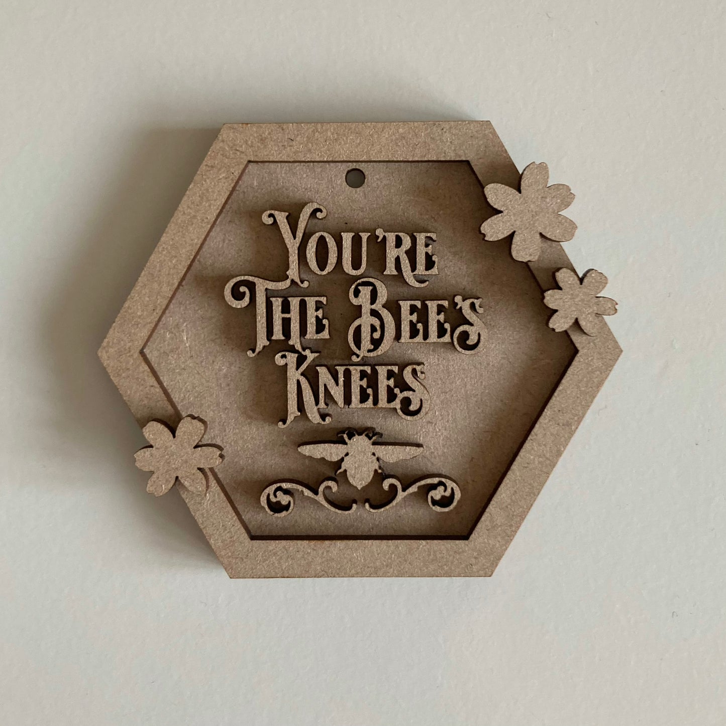 10cm You're The Bee's Knees Hexagon Mini Frame