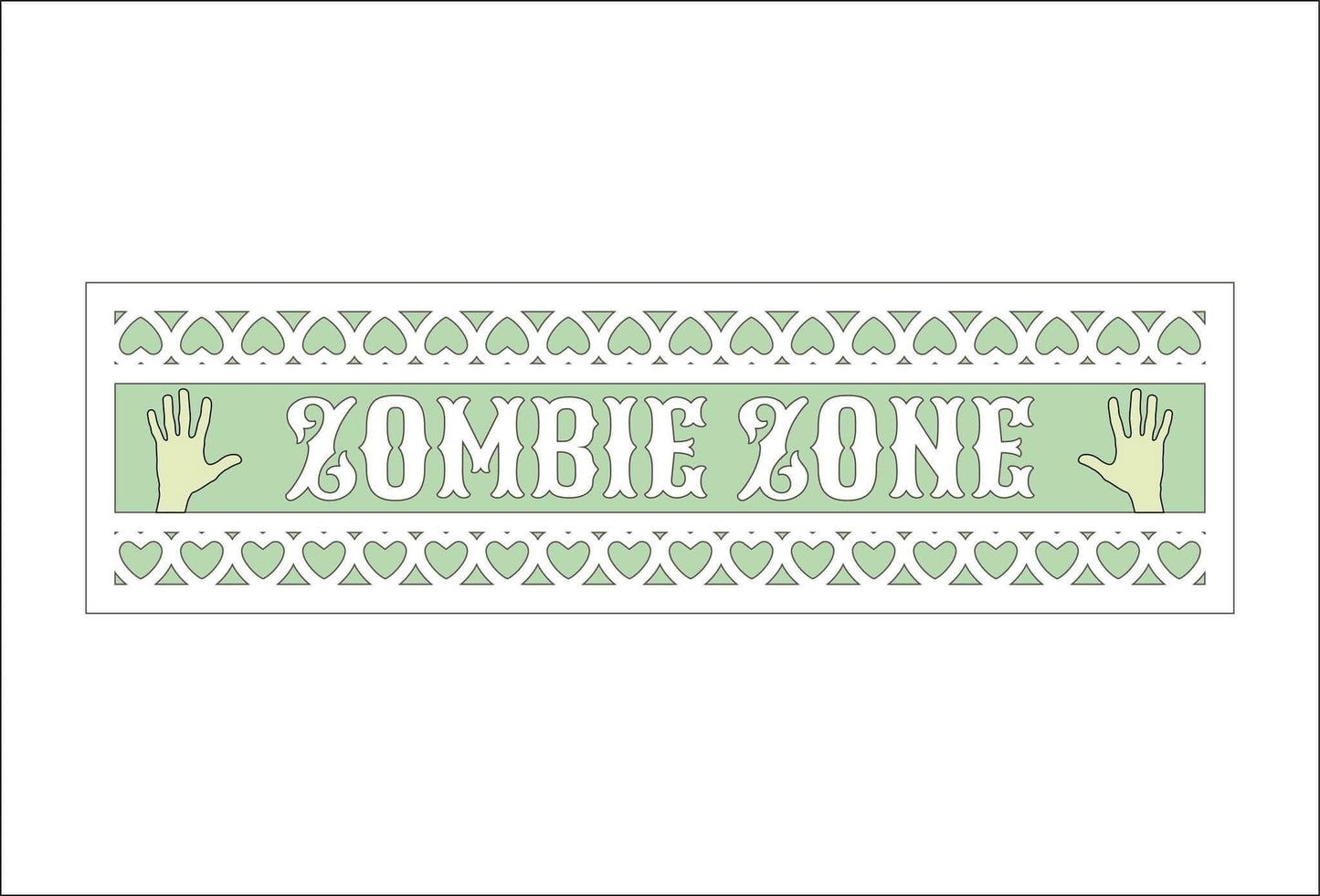 30cm Zombie Zone Street Sign