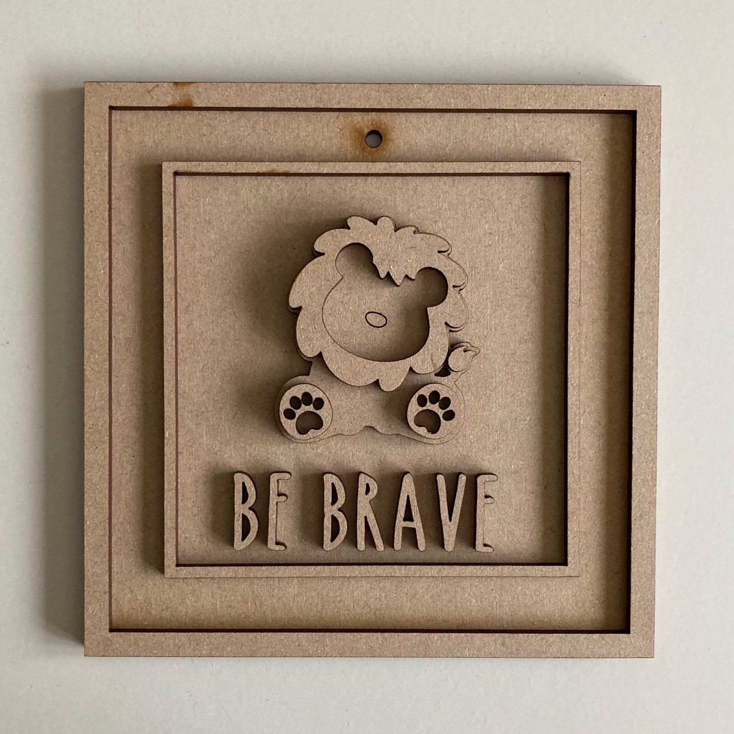 15cm Be Brave Lion Sign