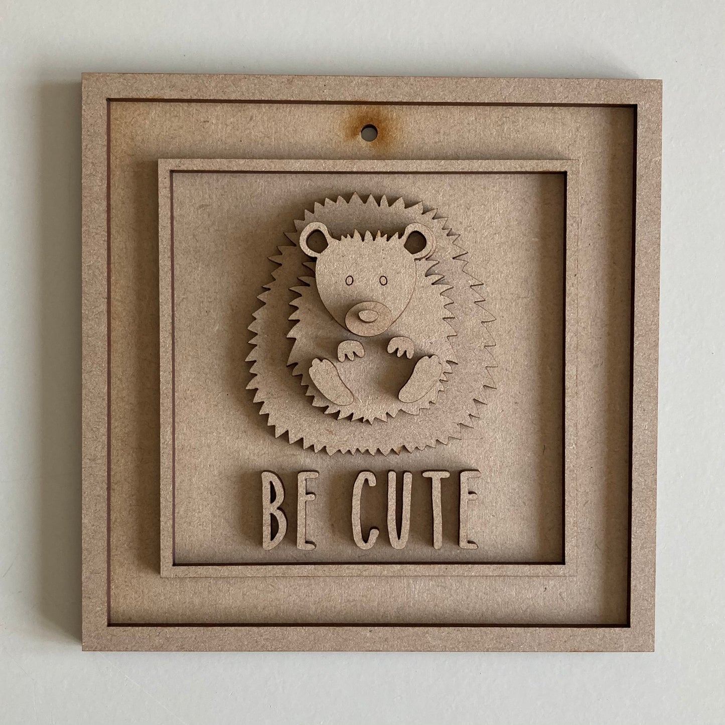 15cm Be Cute Hedgehog Sign