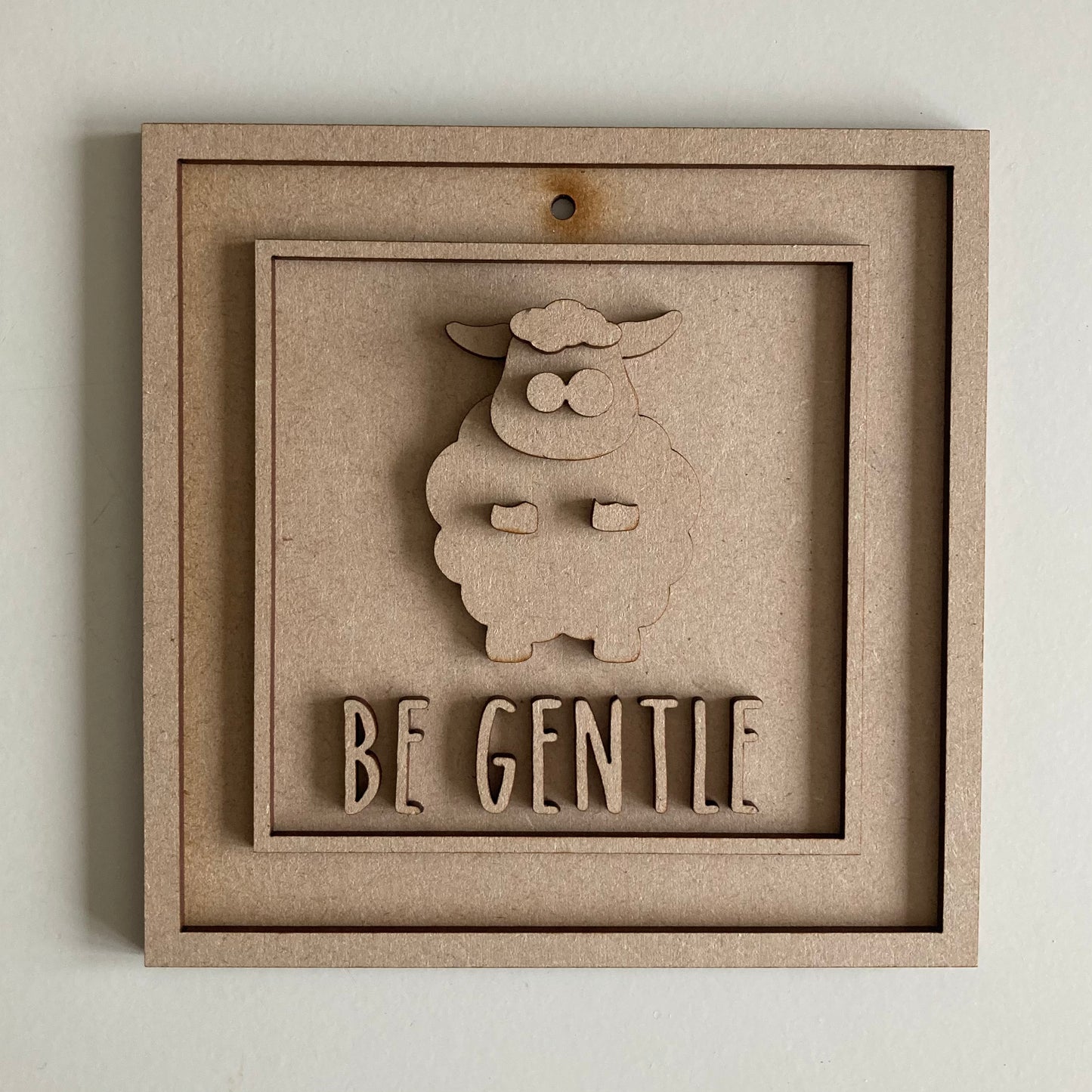 15cm Be Gentle Sheep Sign