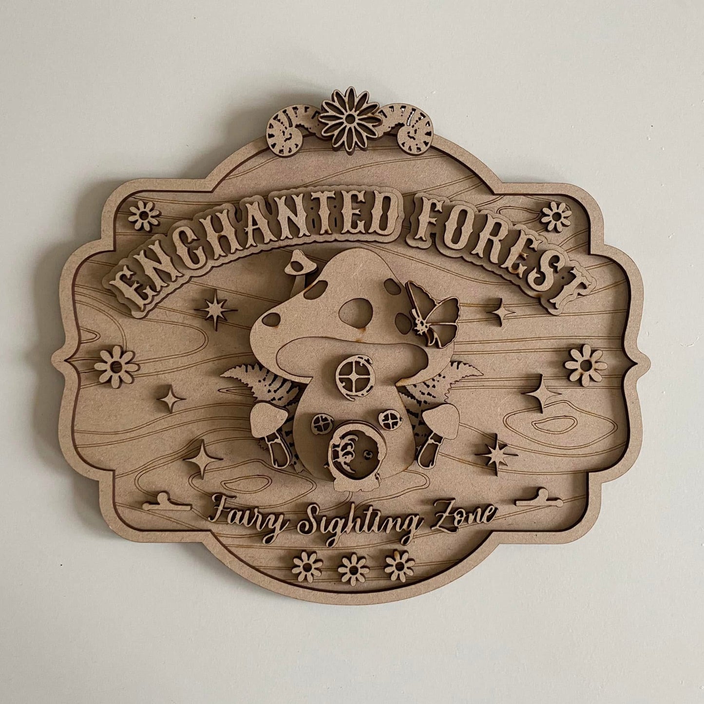27cm Enchanted Forest Toadstool Sign