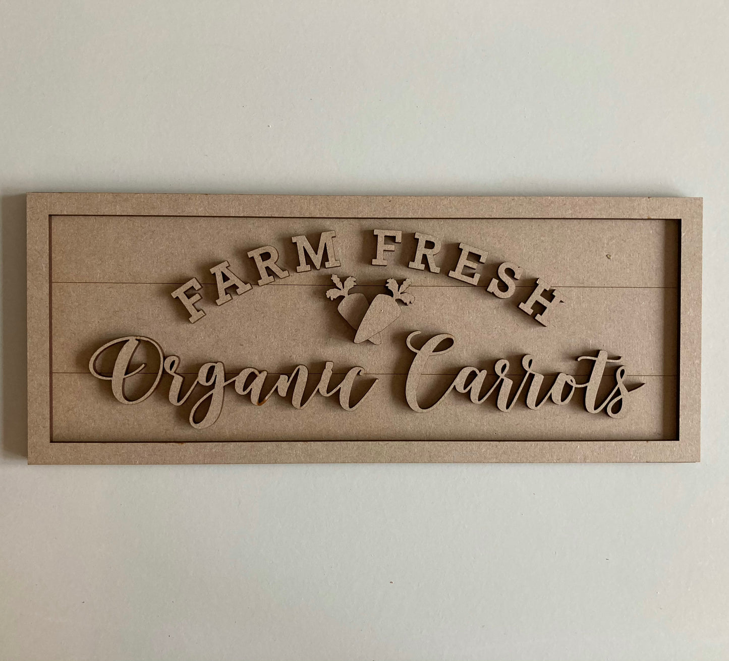 30cm Farm Fresh Carrots Sign