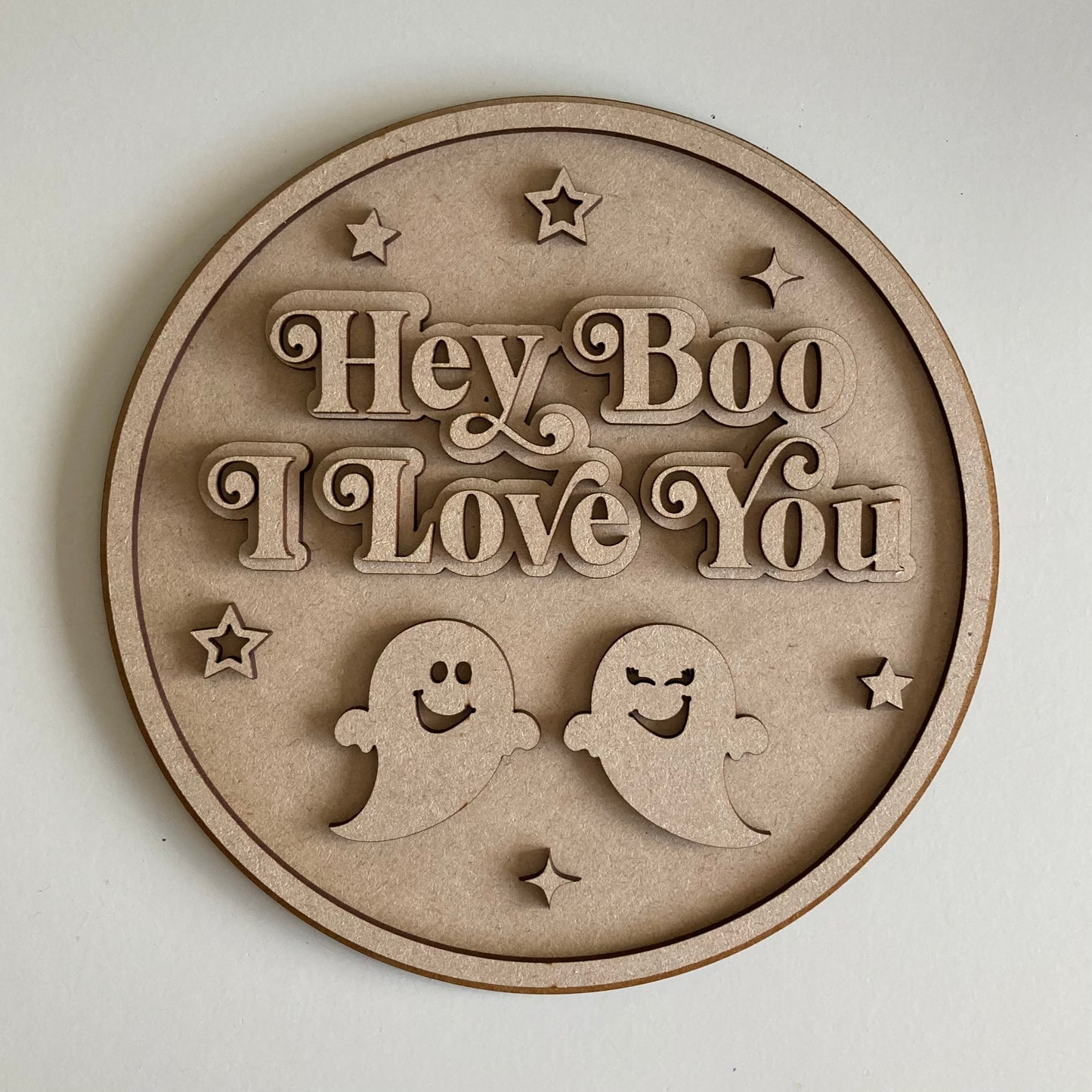 20cm Hey Boo I Love You Sign