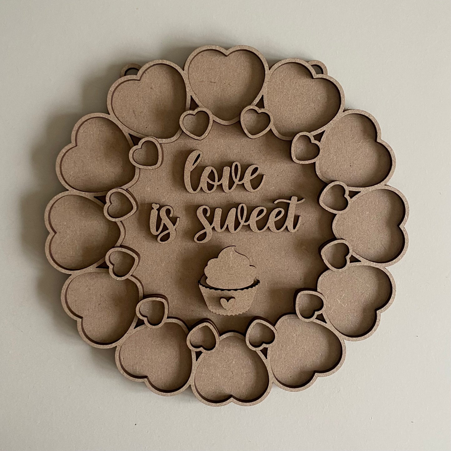 20cm Love Is Sweet Hearts Wreath