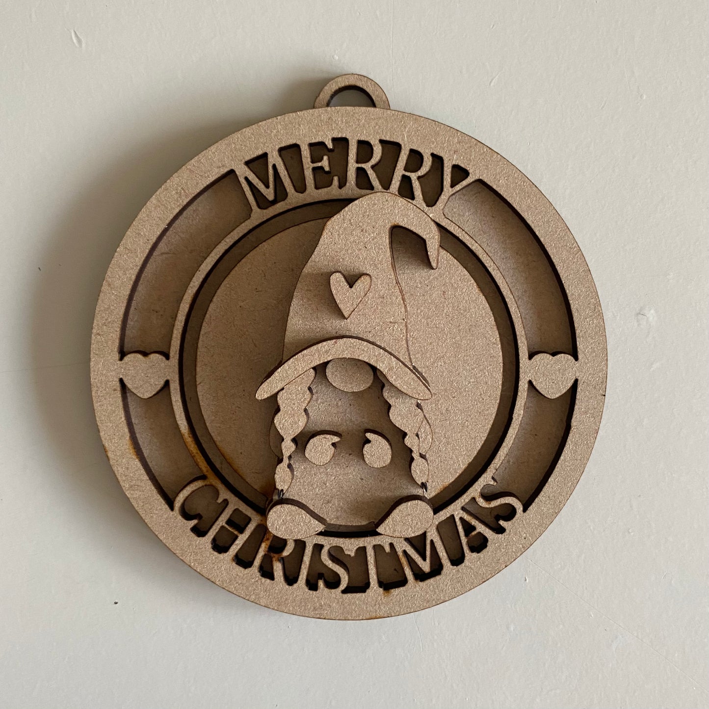 10cm Lady Gonk Merry Christmas Bauble