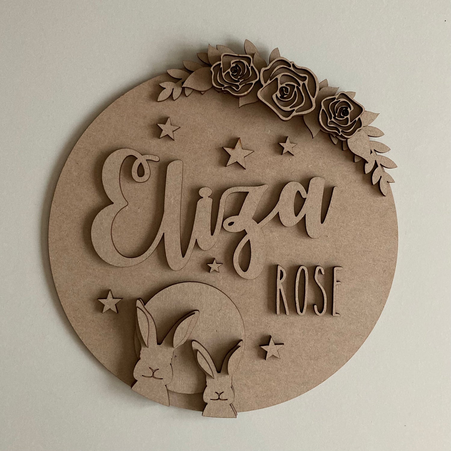 25cm Personalised Round Name Plaque Collection