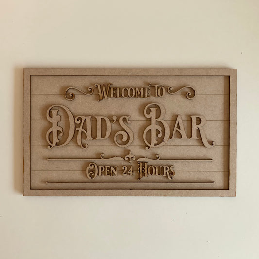 30cm Dad’s Bar Sign