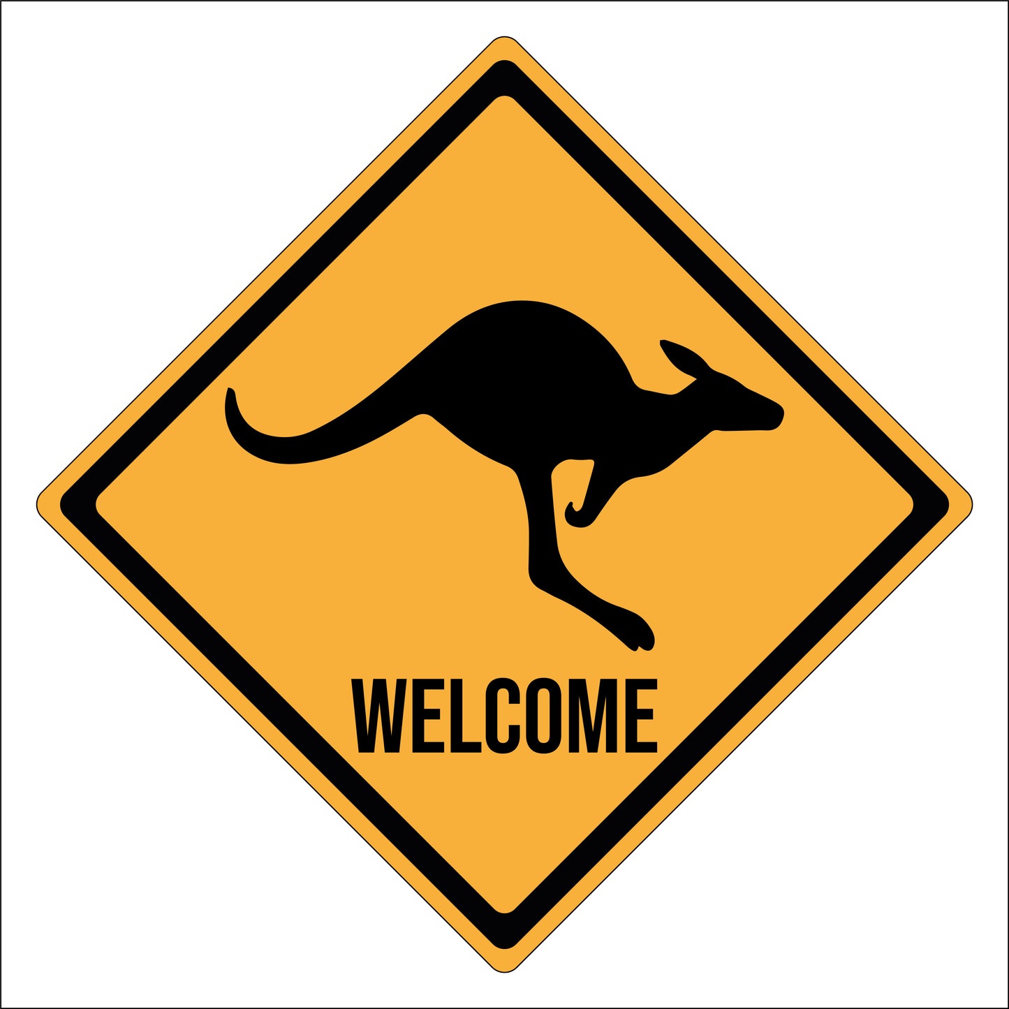 27.8cm Welcome Kangaroo Sign