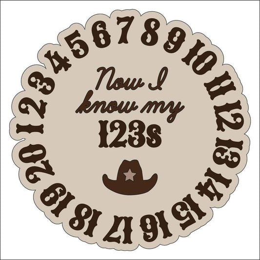 20cm Numbers Wild West Sign