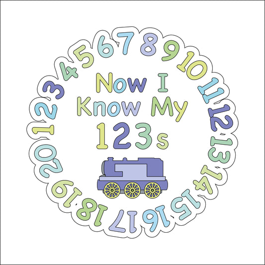 20cm Numbers Train Sign
