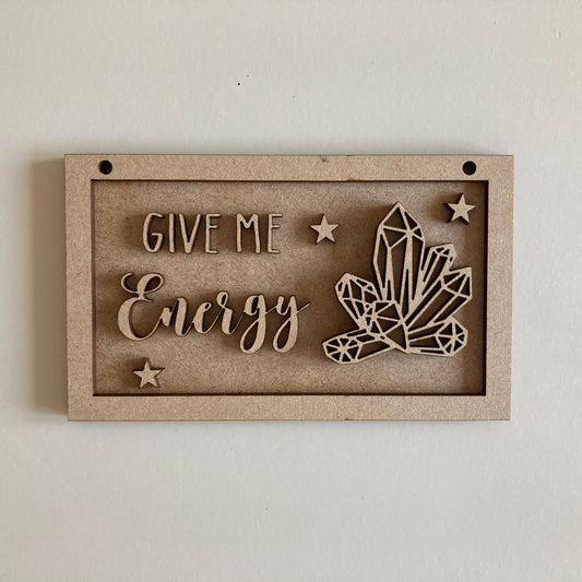13cm Give Me Energy Crystal Mini Frame
