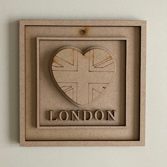 15cm London Square Sign