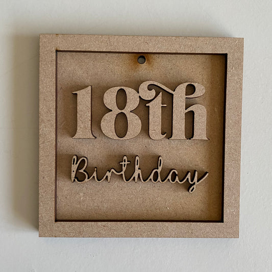 9cm 18th Birthday Mini Frame