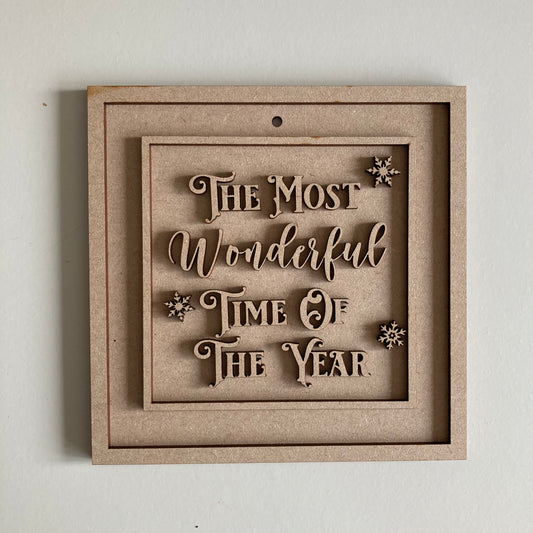 15cm The Most Wonderful Time Sign
