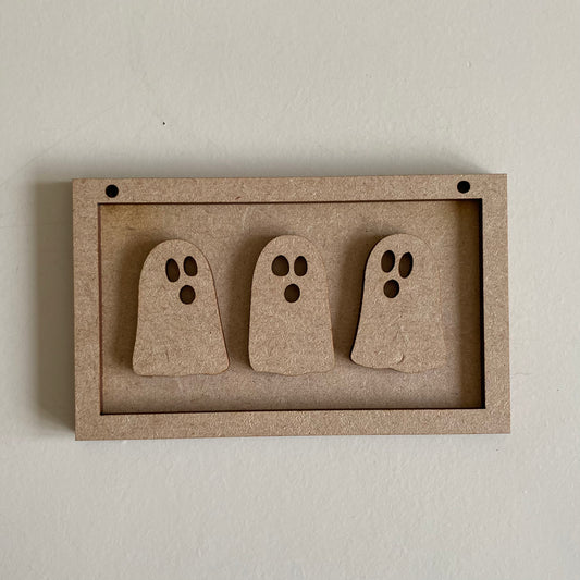 13cm Three Ghosts Mini Frame