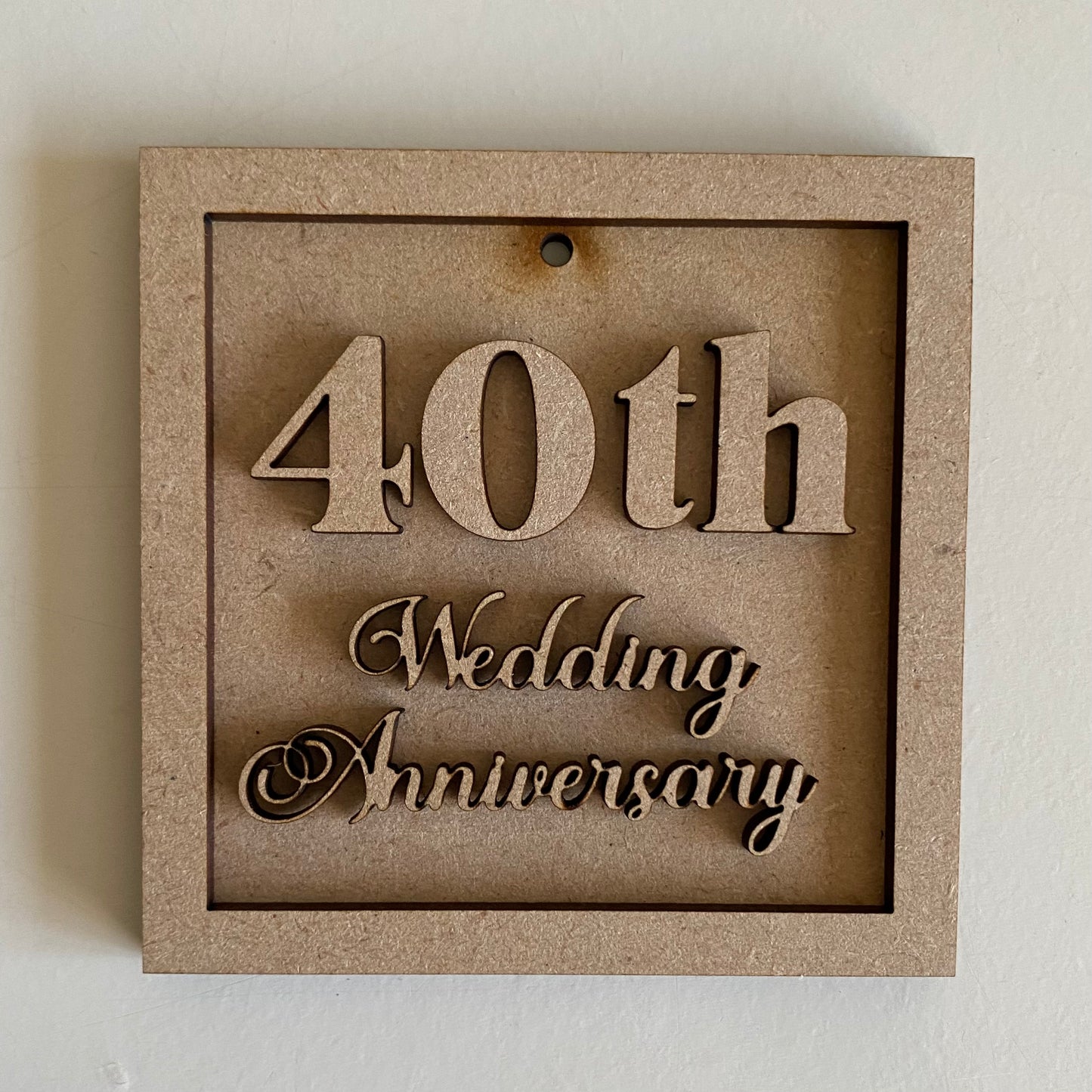 40th Wedding Anniversary Mini Frame
