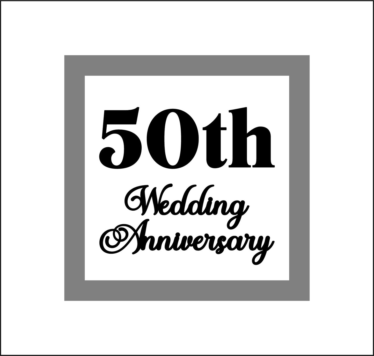 50th Wedding Anniversary Mini Frame