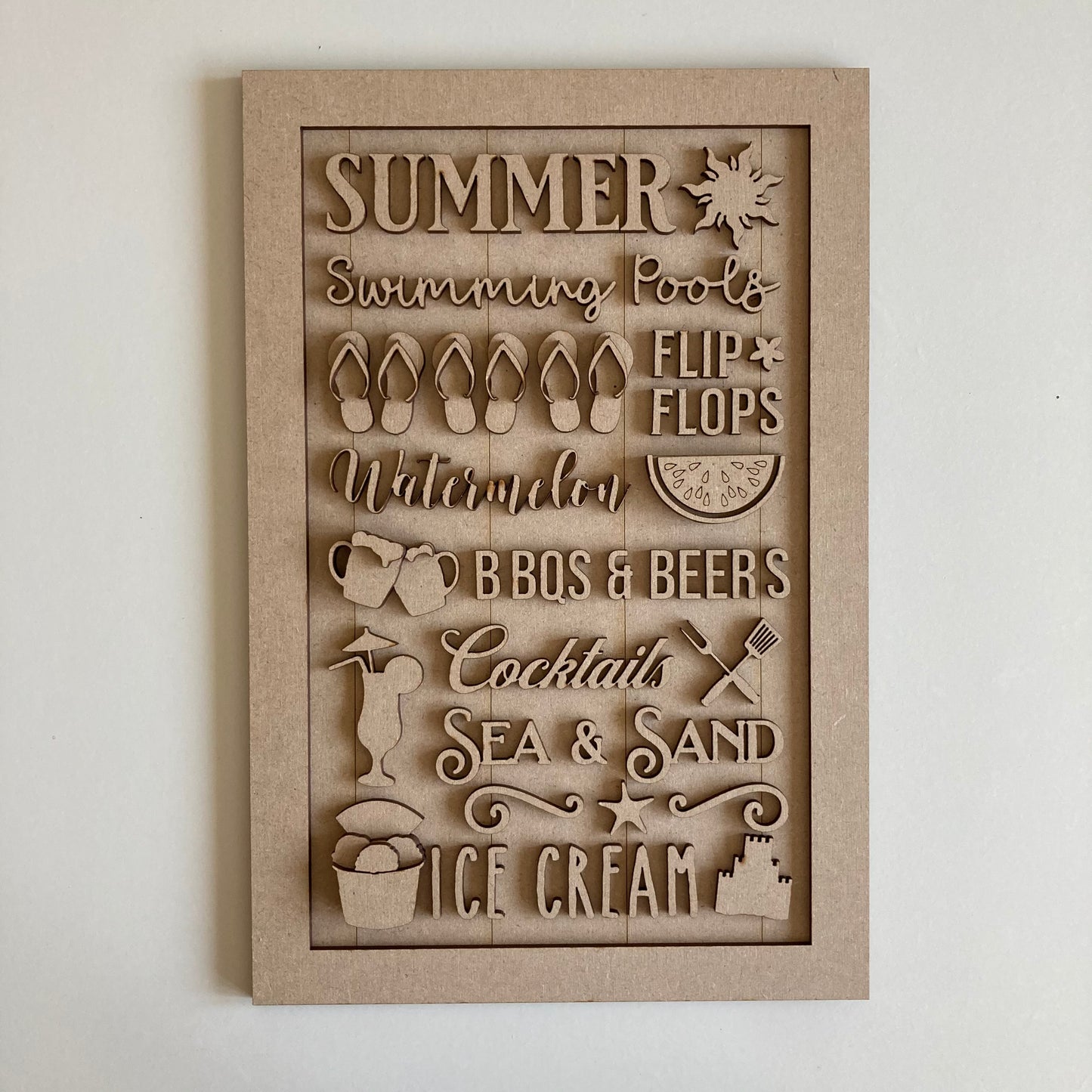 30cm Summer Words Sign
