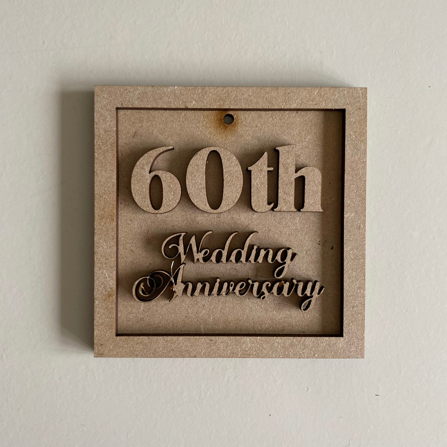 60th Wedding Anniversary Mini Frame
