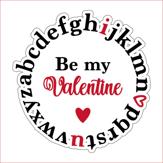 20cm Alphabet Be My Valentine Sign