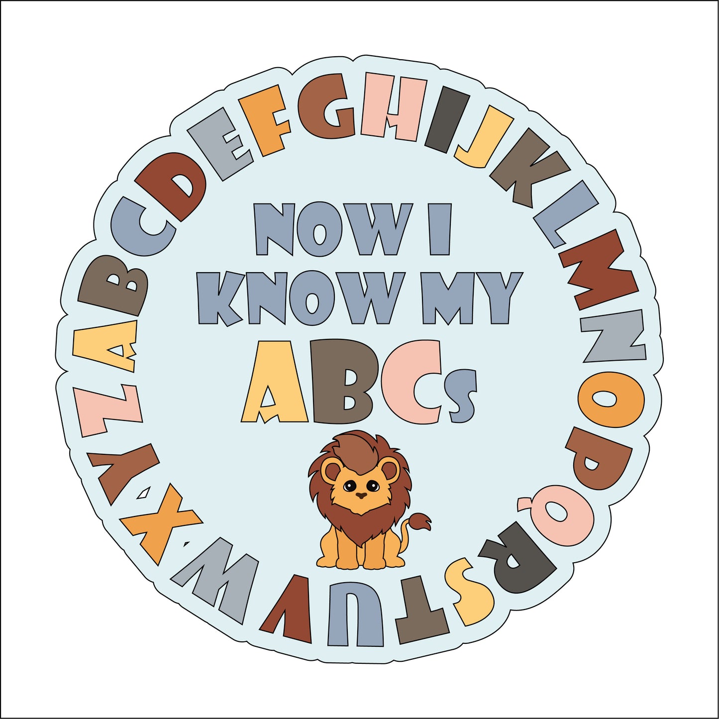 20cm Alphabet Jungle Sign