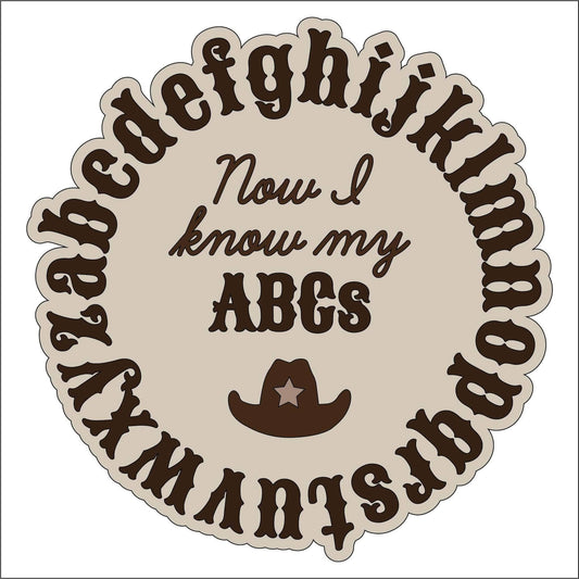 20cm Alphabet Wild West Sign