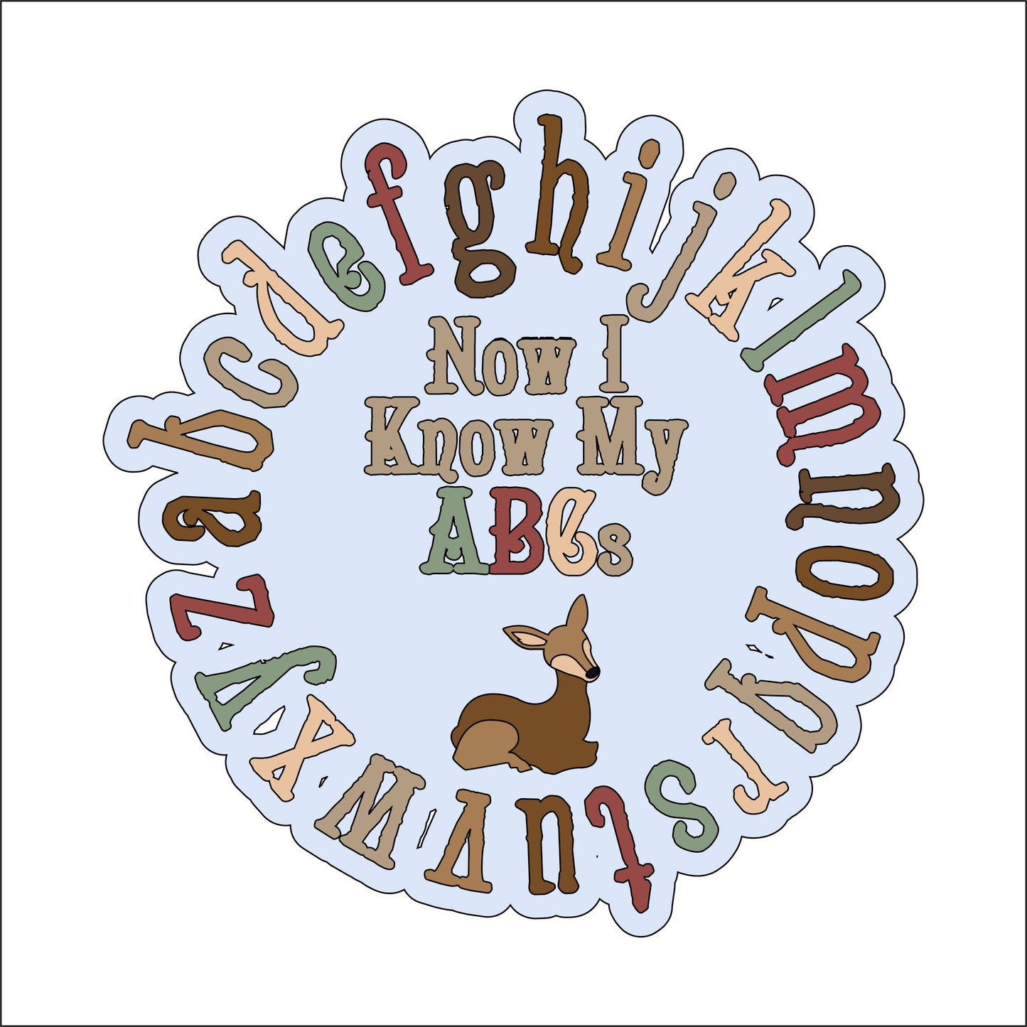 20cm Alphabet Woodland Sign