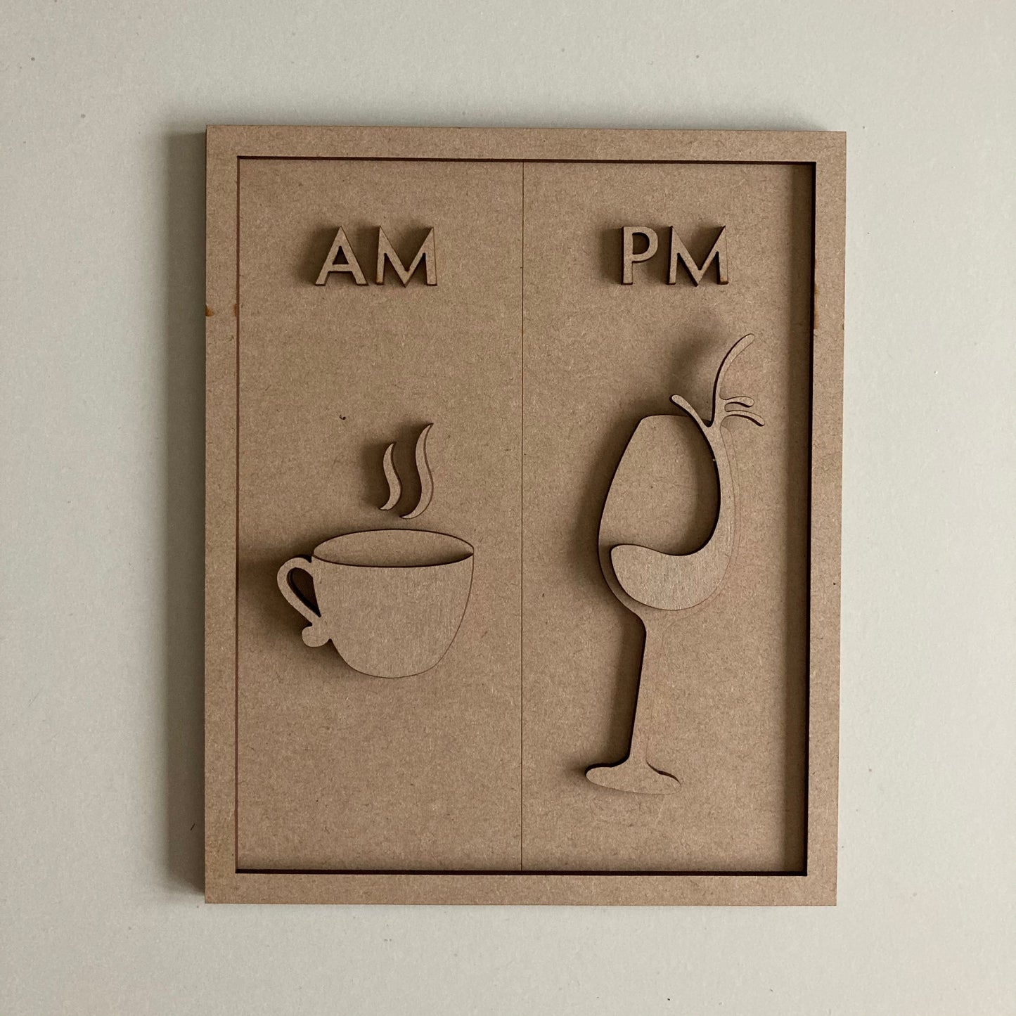 22cm AM PM Sign