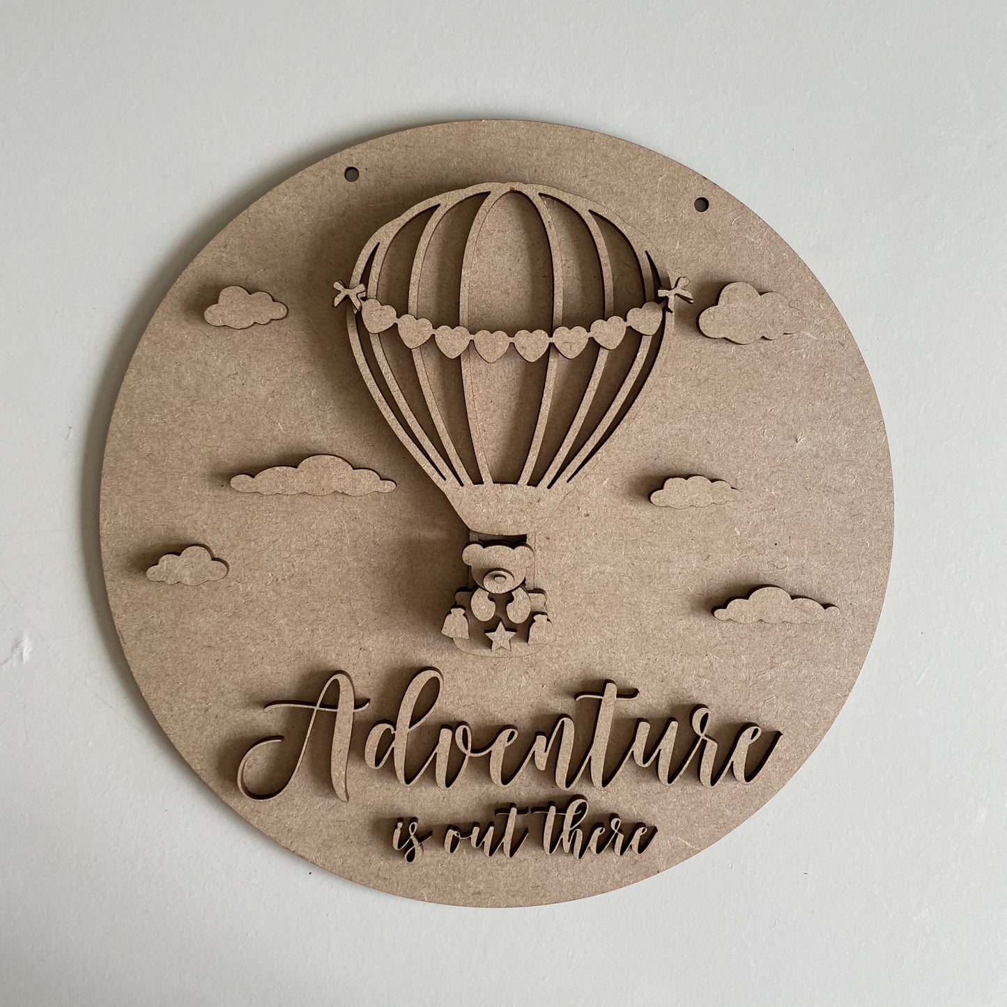 25cm Adventure Is Out There Hot Air Balloon Sign