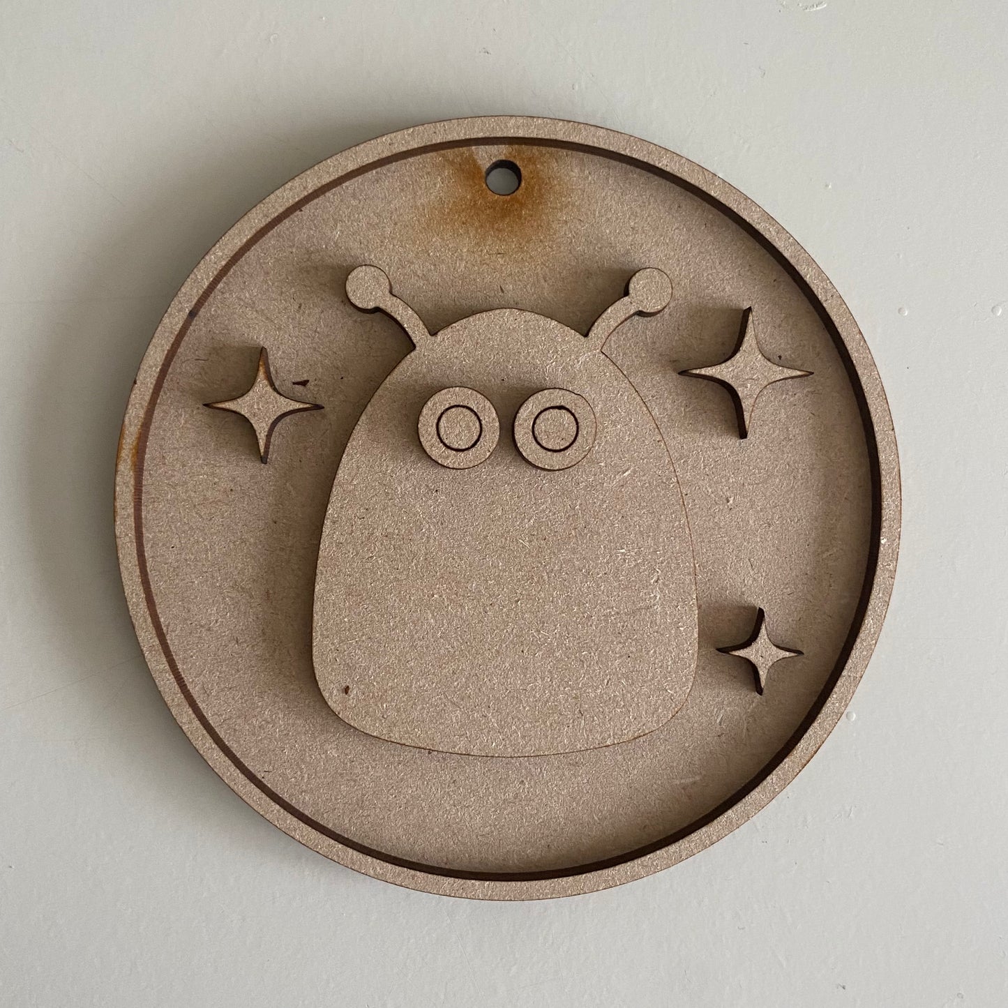 10cm Blob Alien With Two Eyes Round Bauble