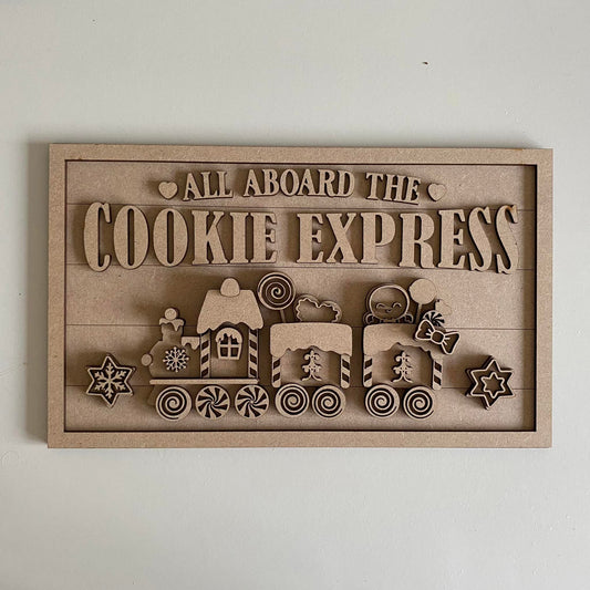 30cm All Aboard The Cookie Express Sign
