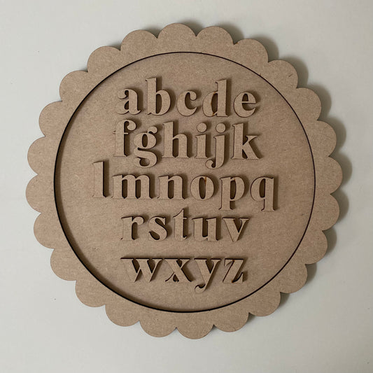 25cm Alphabet Scalloped Sign