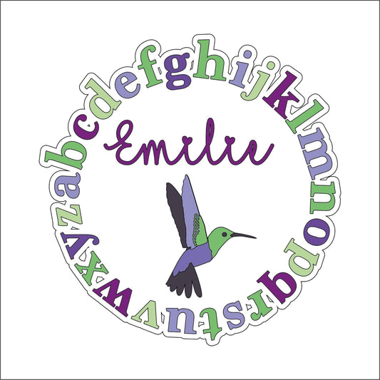 20cm Alphabet Hummingbird Sign