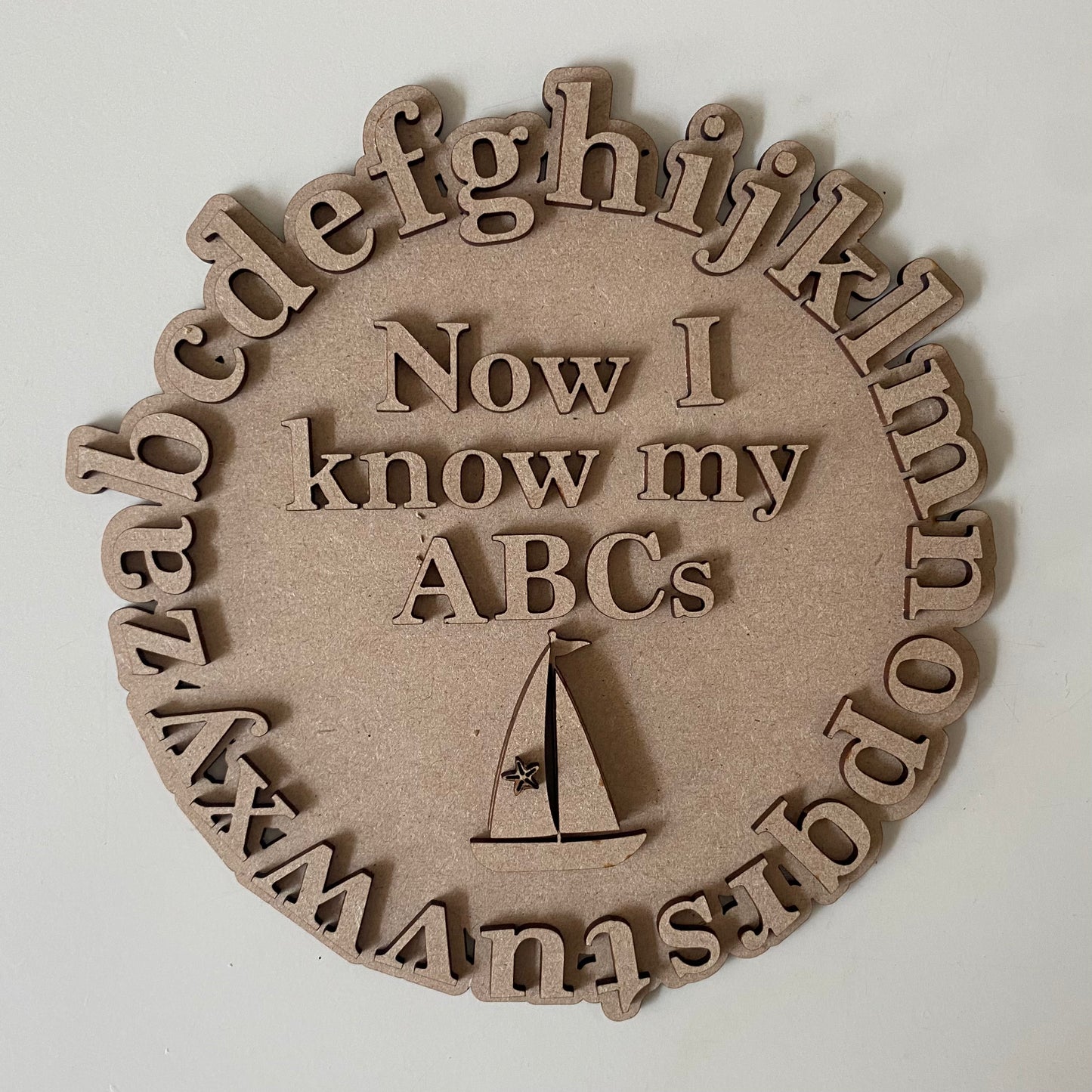 20cm Alphabet Sailboat Sign