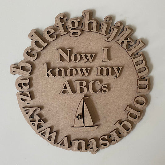 20cm Alphabet Sailboat Sign