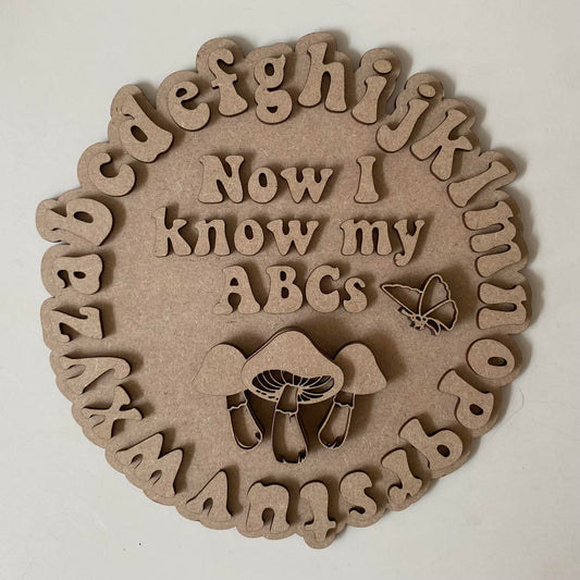 20cm Alphabet Toadstools Sign