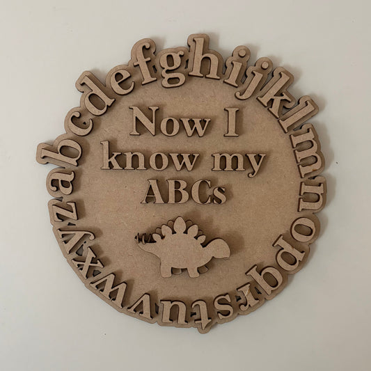 20cm Alphabet Dinosaur Sign