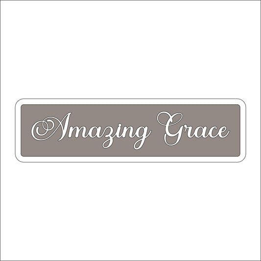 30cm Amazing Grace Rectangle Sign