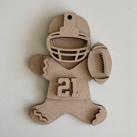 10cm American Footballer Gingerbread Character