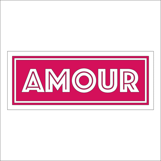 30cm Amour Rectangle Sign