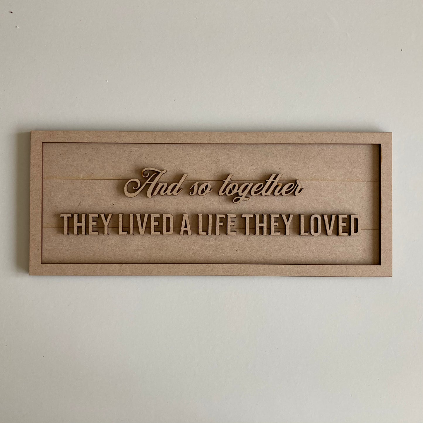 30cm And So Together They Lived A Life They Loved