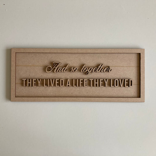 30cm And So Together They Lived A Life They Loved