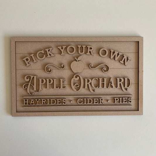 30cm Apple Orchard Sign