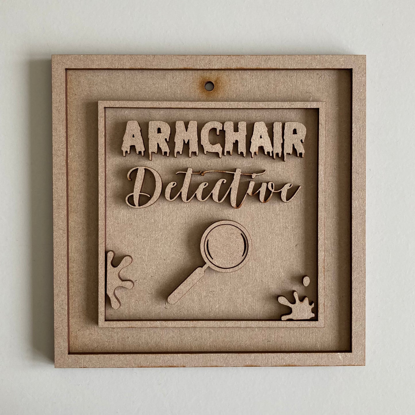 15cm Armchair Detective Sign
