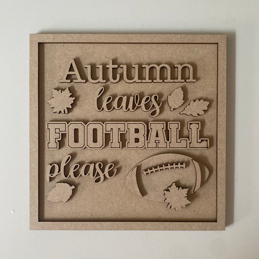 19cm Autumn Leaves Football Please Sign
