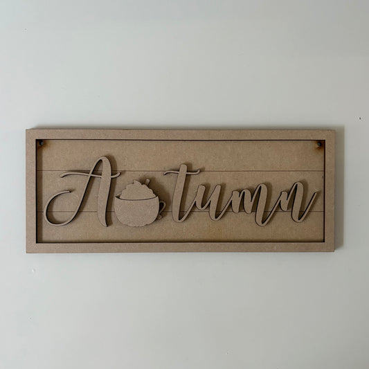 30cm Autumn Rectangle Sign