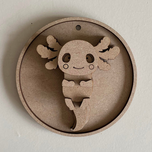 10cm Axolotl Round Bauble